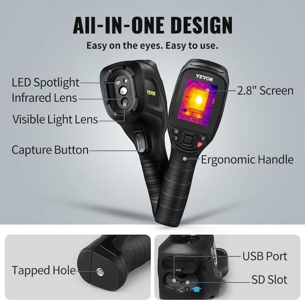 VEVOR Thermal Imaging Camera 240×180 IR Resolution 43200 Pixel Infrared Camera