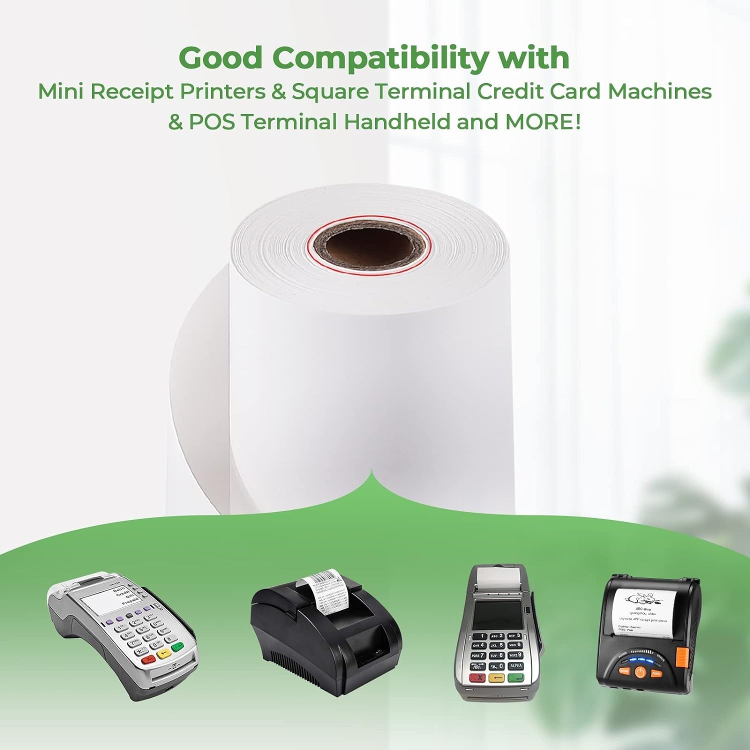 2 1/4″ inch x 50’ft Thermal Paper 50 Rolls, BPA Free Receipt Paper, 58mm Ther…