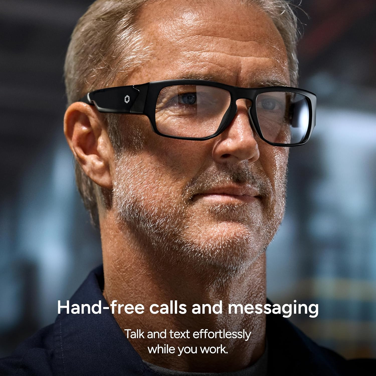 Armor Smart Safety Glasses, TR90 Frame, Light Adaptive Lenses, Open Ear Speakers