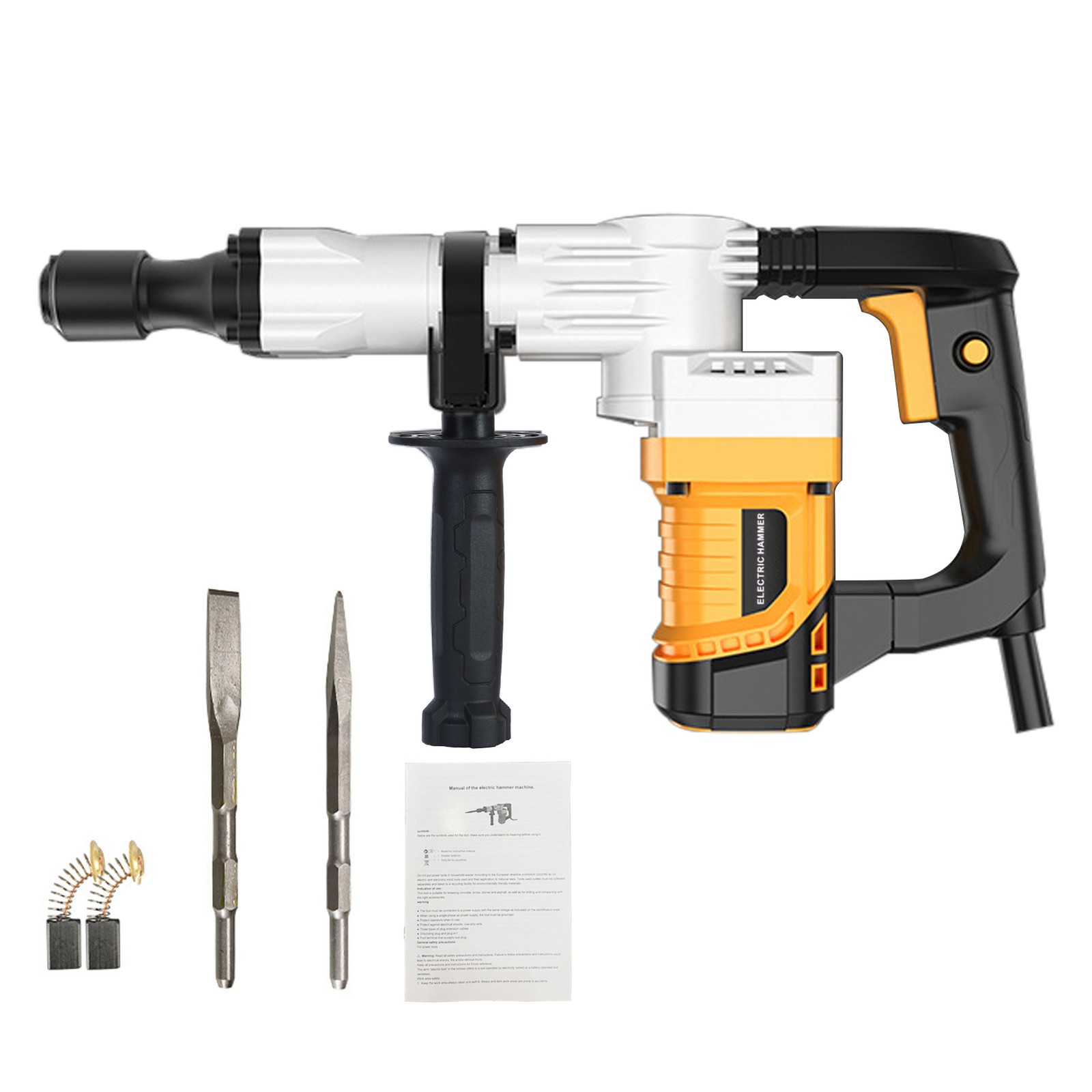 1200W Electric Hammer Drill Pure Copper Motor Industrial Concrete Breaking