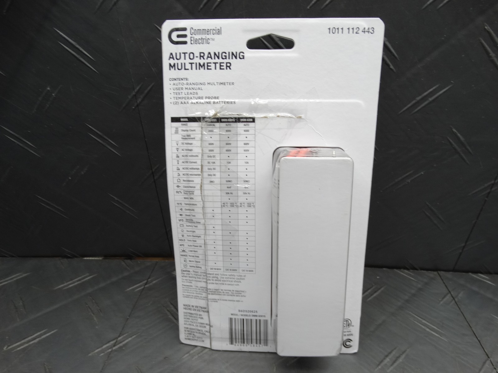 Commercial Electric 600V True RMS Auto-Ranging Digital Multimeter w/ Temperature