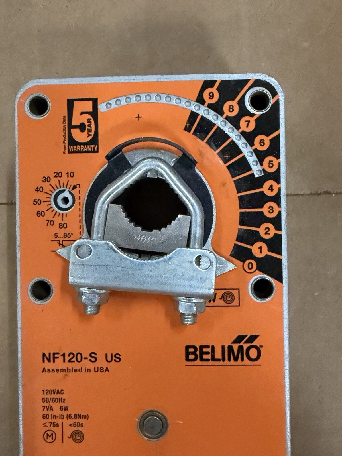 BELIMO NF120-S-US / NF120SUS Damper Actuator 120vAC Used