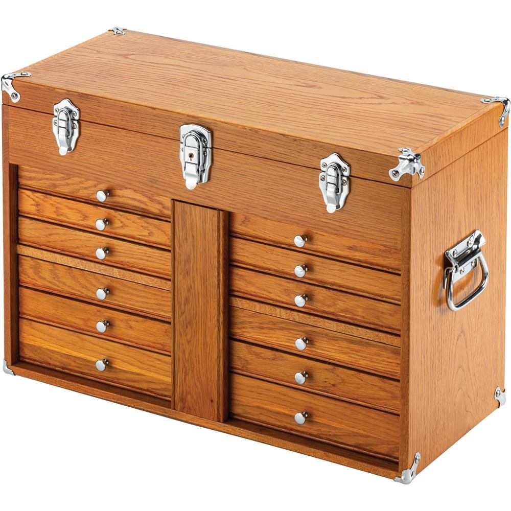 T33819 23″ Series 9-Drawer Red Oak Tool Chest