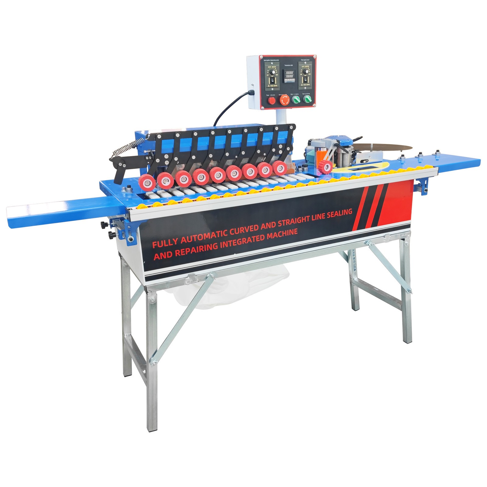 110V Automatic Straight Curved Line Edge Banding Machine 0-19.7ft/min Edge speed