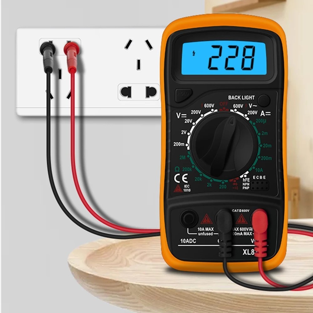 Digital Multimeter AC DC Voltmeter Ammeter Ohmmeter Volt Tester Meter XL830L USA