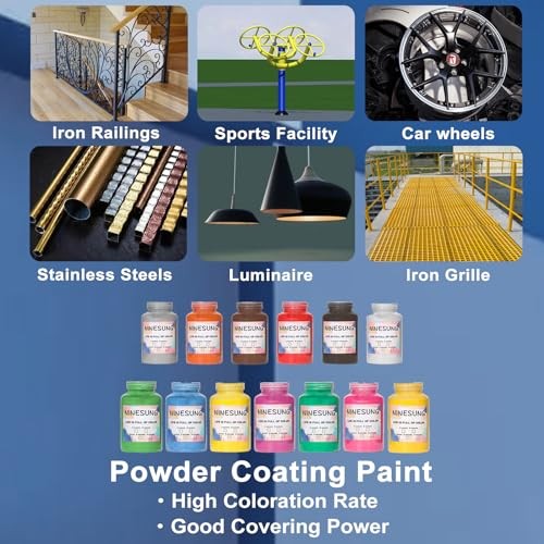 Powder Coating Paint 4 oz Silver Metal Surface Protection Anticorrosive Finish