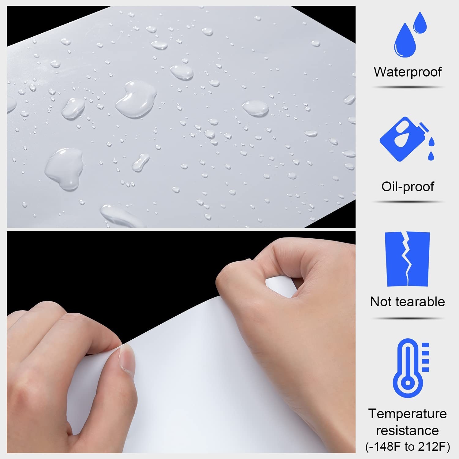 20Pcs Vinyl Siding Repair Kit, Self-Adhesive Waterproof Glossy PVC White