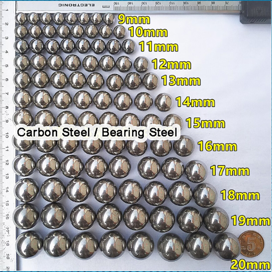 Solid Carbon Steel / Gcr15 Steel Ball Bearing 9 10 11 12 13 14 15 16 17 18 20mm