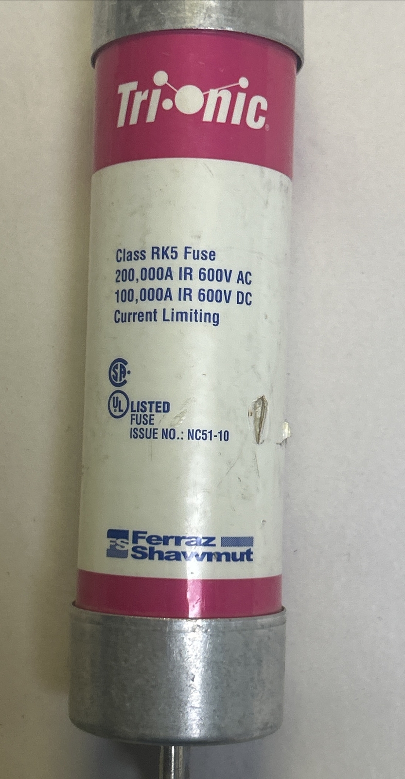FERRAZ SHAWMUT,TRS125R,TIME DELAY FUSE 125A 600V