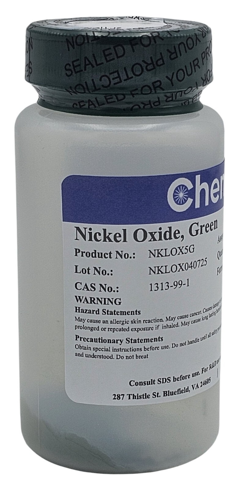 Nickel Oxide, Green, 99.995% (Trace Metals Basis), 5g