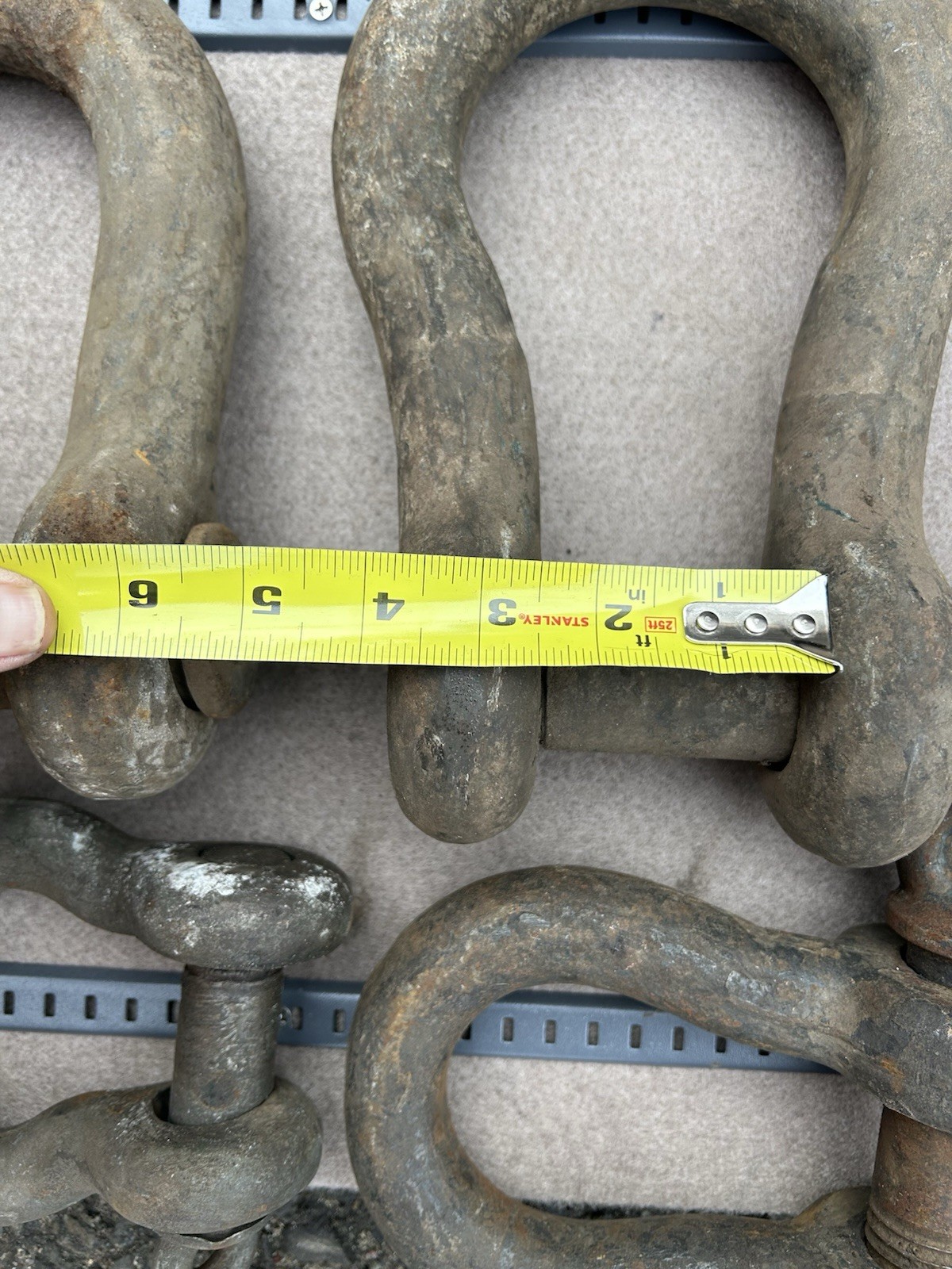 Assorted Large And Heavy Duty Shackles Two Crosby’s And Two Pairings