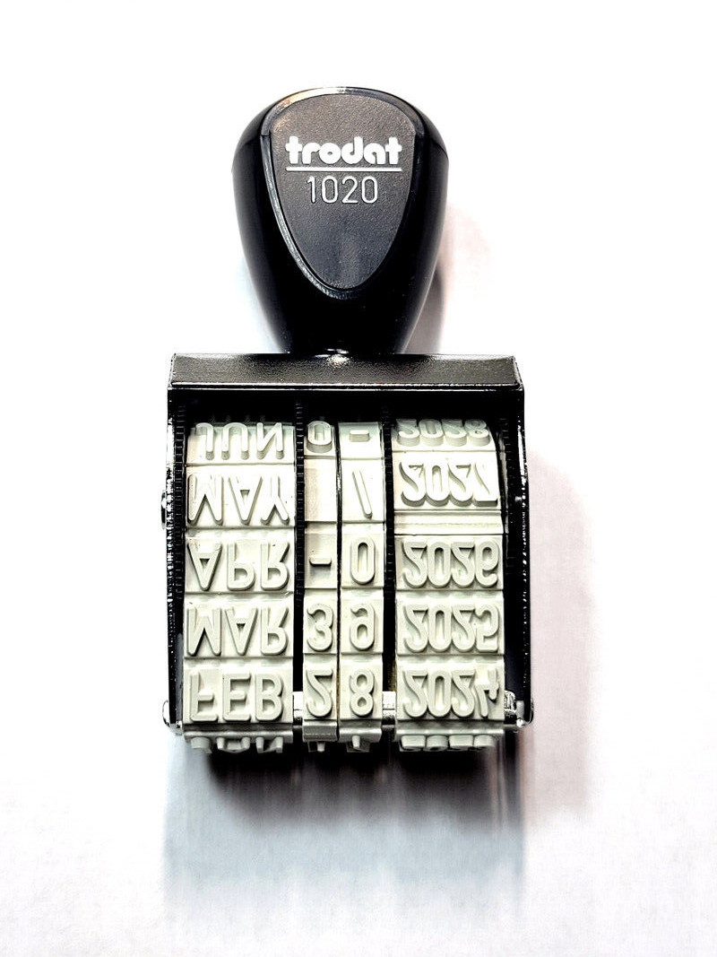 Trodat 1020 Hand Date Stamp, 3/16″ Type Size, 12 Years 2023-2034, NIB