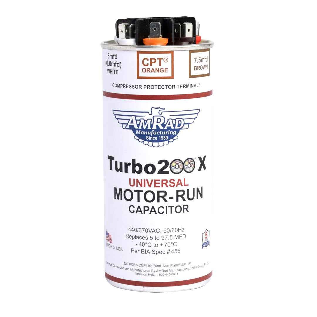 MARS 12300 AmRad Turbo 200X 5 to 97.5 MFD 440/370V Universal Motor Run Capacitor