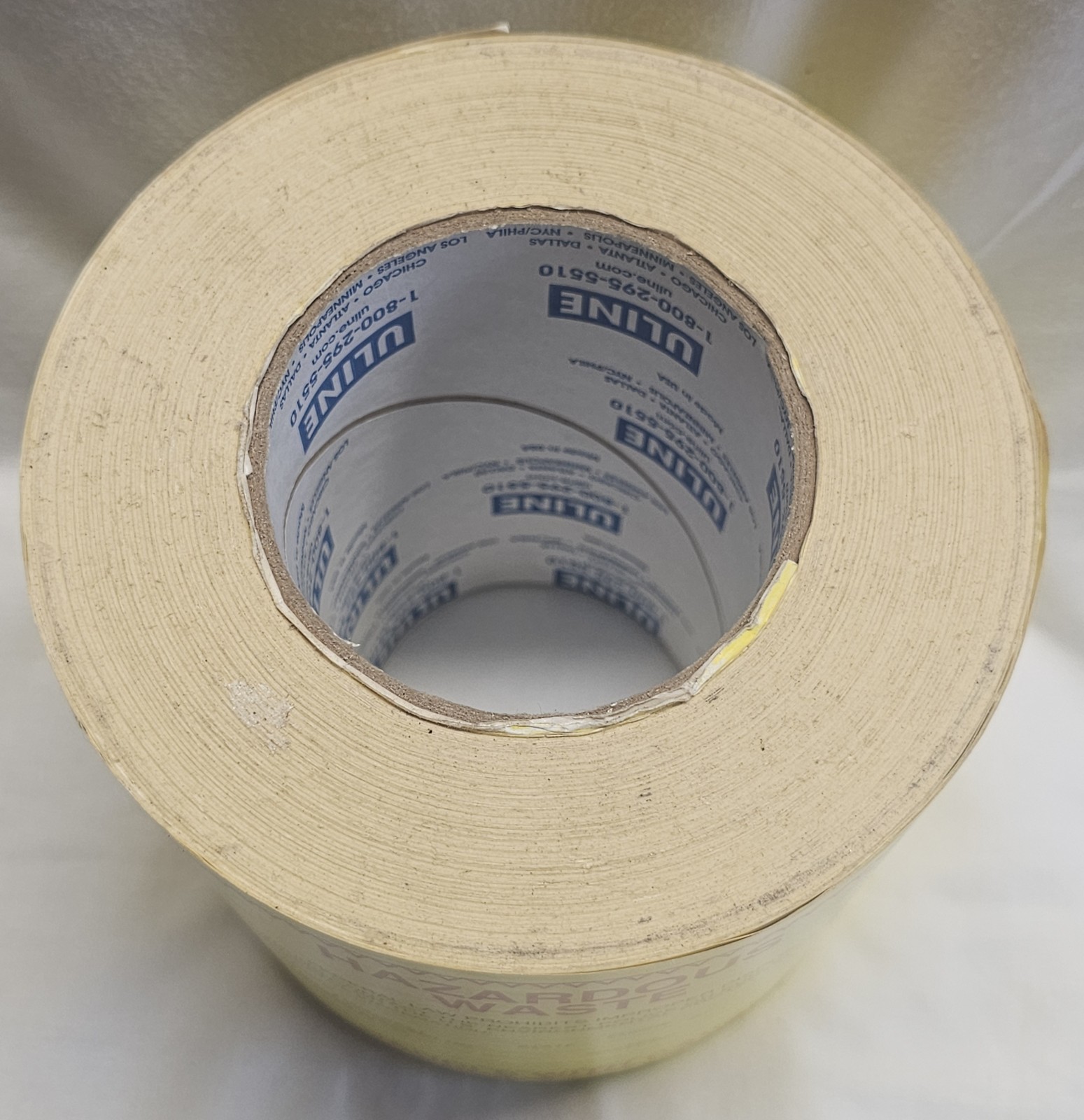 Uline S-369 Vinyl Hazard Labels Hazardous Waste 6″×6″ Adhesive Stickers Roll 500