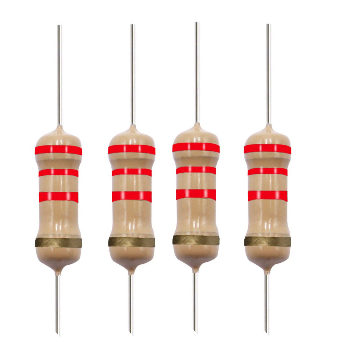 10 Pack~100PACK 2.2K Ohm Ω 5% Tolerance 1/2W 0.5 Watt Carbon Film Resistor