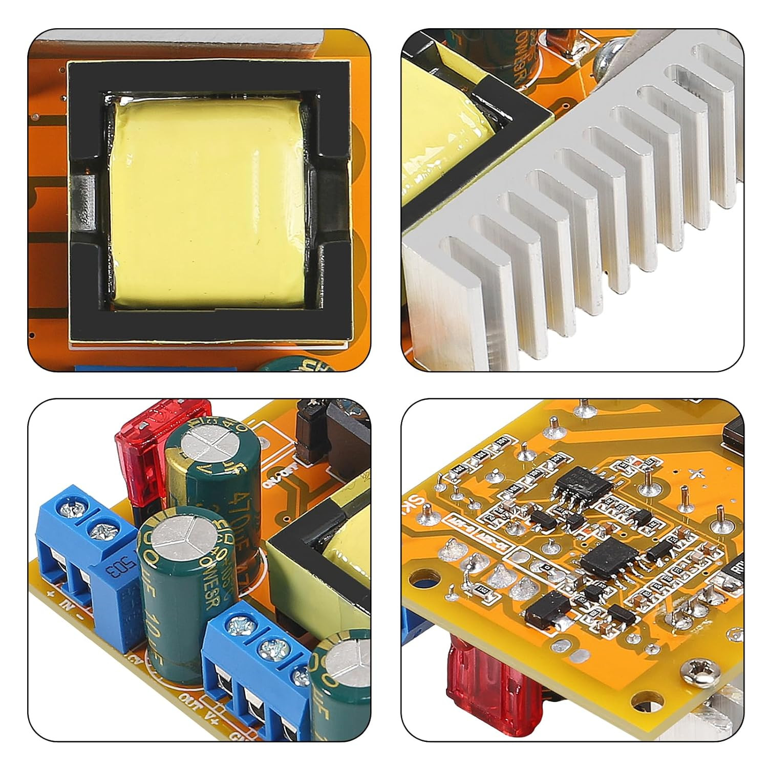 2Pcs DC-DC High Voltage Boost Converter 8V-32V to ±45V-390V ZVS Step-Up Booster