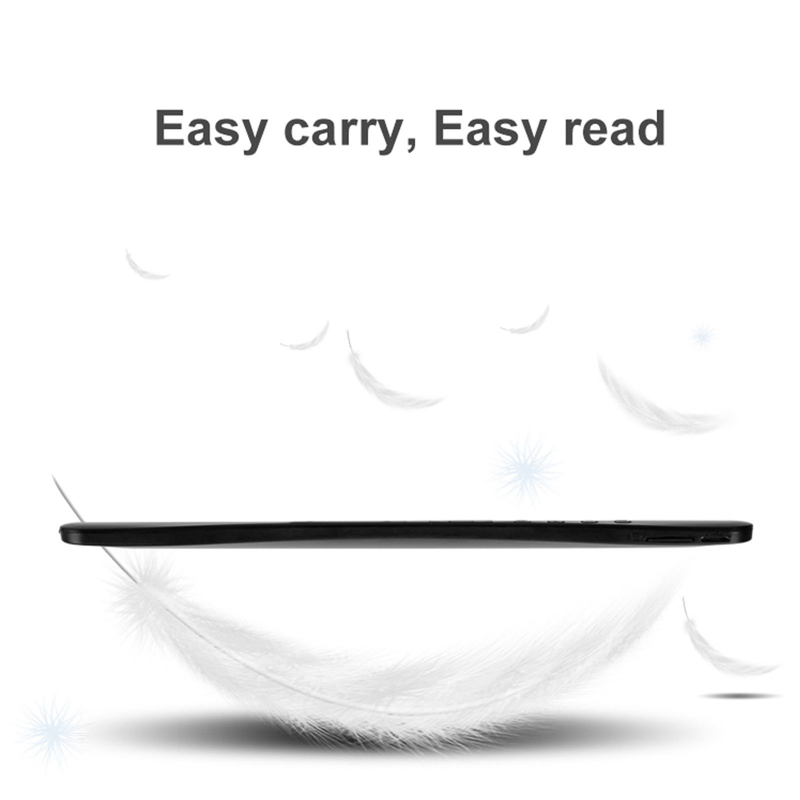 E Reader 7in Color TFT LCD 16:9 Screen HD 800×480 380MHz Black Protective Case
