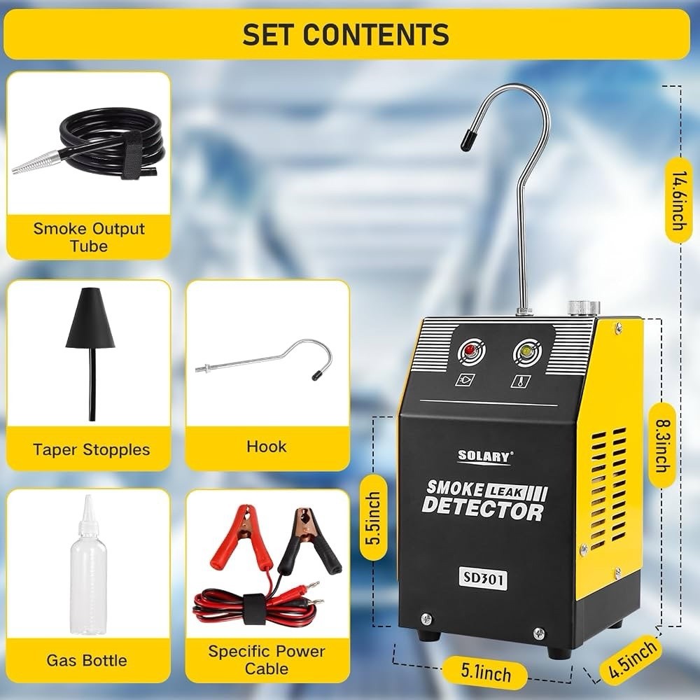Solary SD301 Automotive Smoke Leak Detector EVAP Diagnostic Tester 12V New