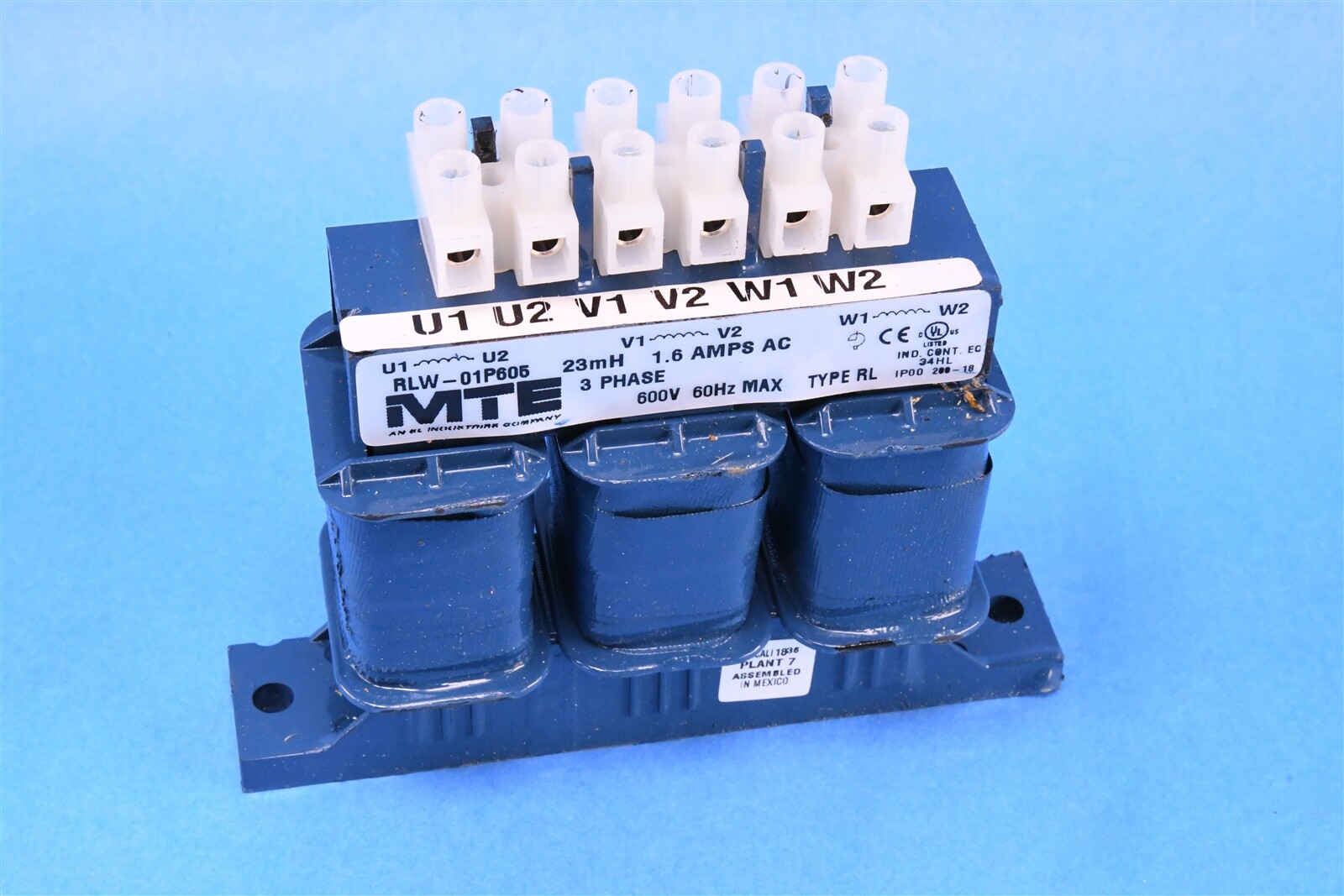 MTE Line Reactor RLW Series 1.6A 23.000mH 3Ph Open RLW-01P605