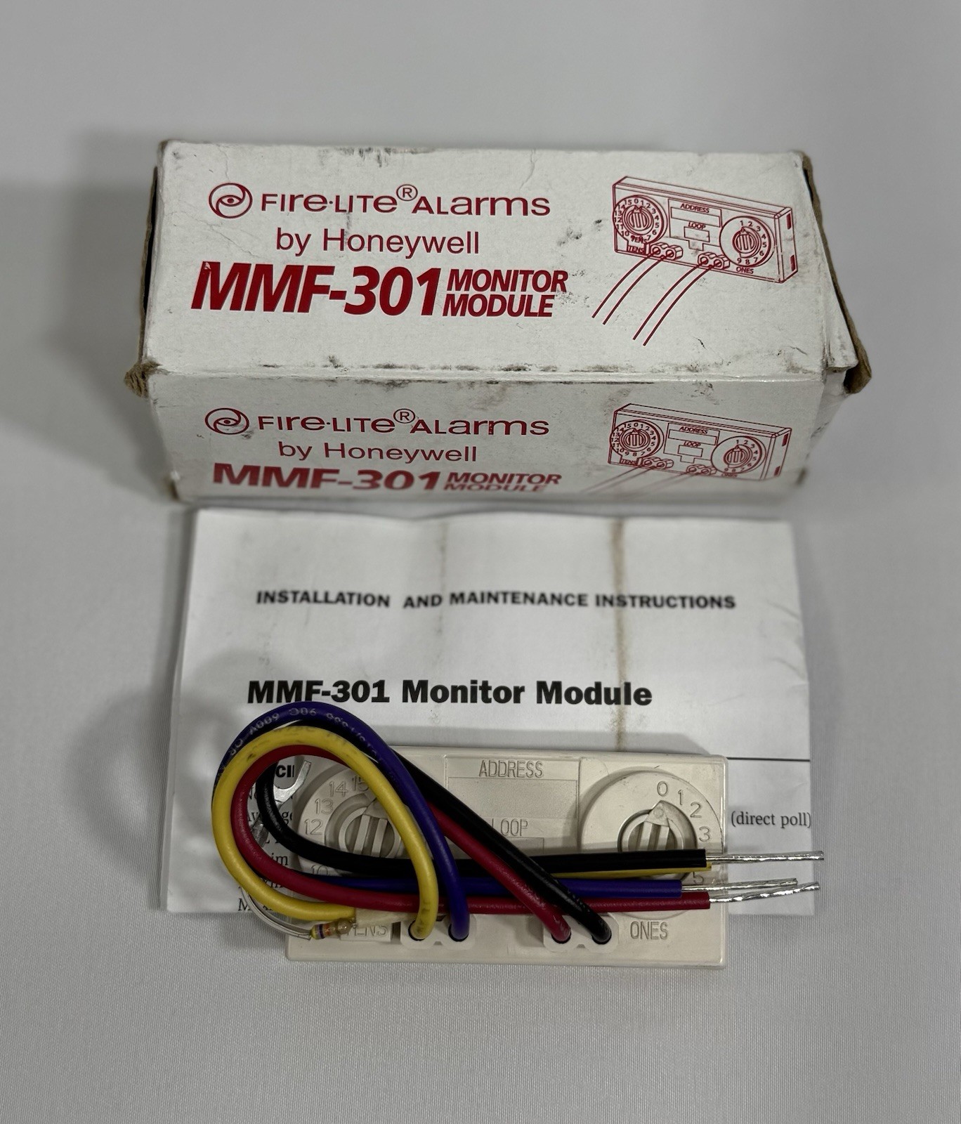 Fire-Lite MMF-301 Addressable Monitor Module Honeywell Fire Alarm NEW Open Box