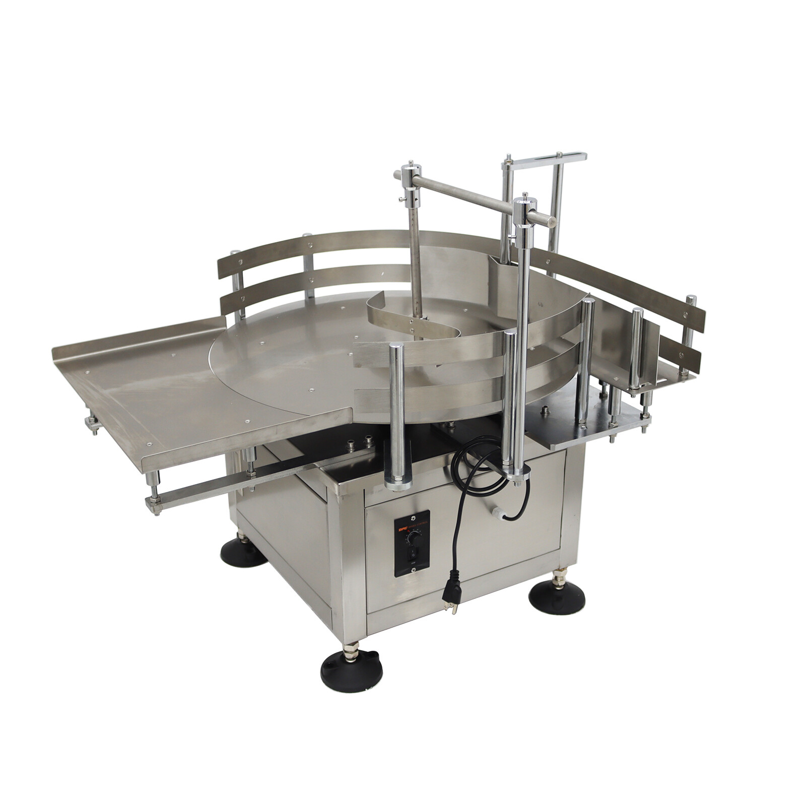 23.6» Desktop Automatic Bottle Organizer Sorter Collection Turntable Table 110V