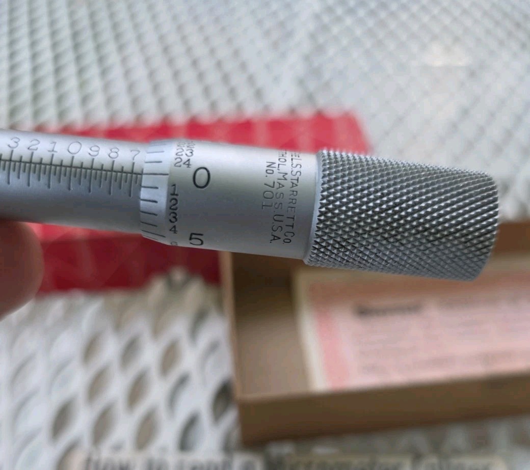 Starrett 701A Inside Groove Micrometer 0.500-1.500 in Box Very Nice Condition
