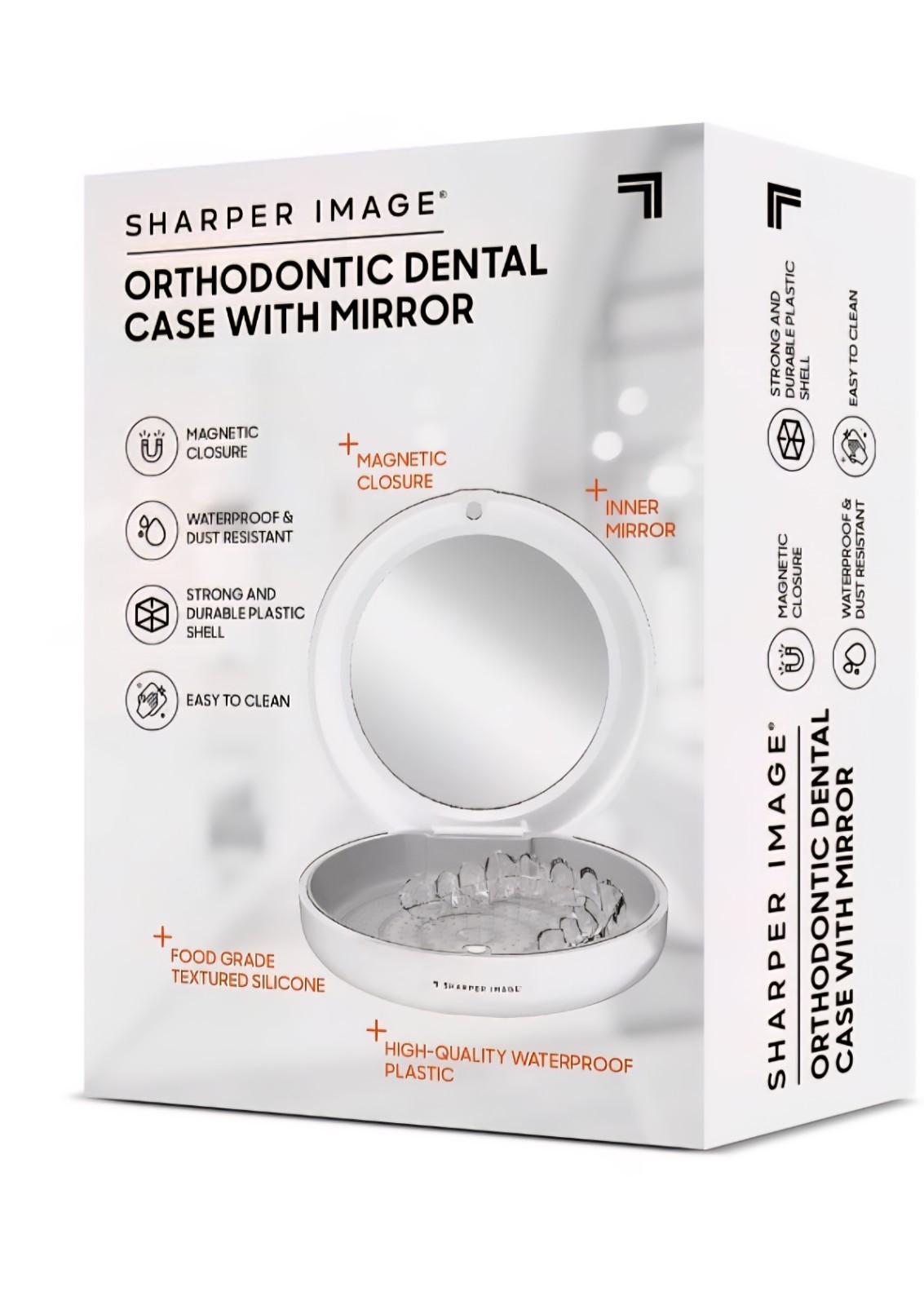 Sharper Image Orthodontic Dental Case w/ Mirror Waterproof & Dust Resistant New