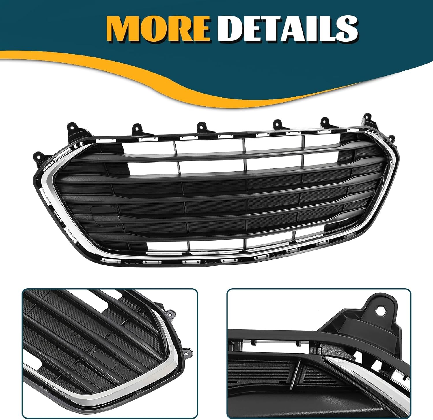 2017-2021 Chevy Trax Front Bumper Grille Black Silver 42519611​
