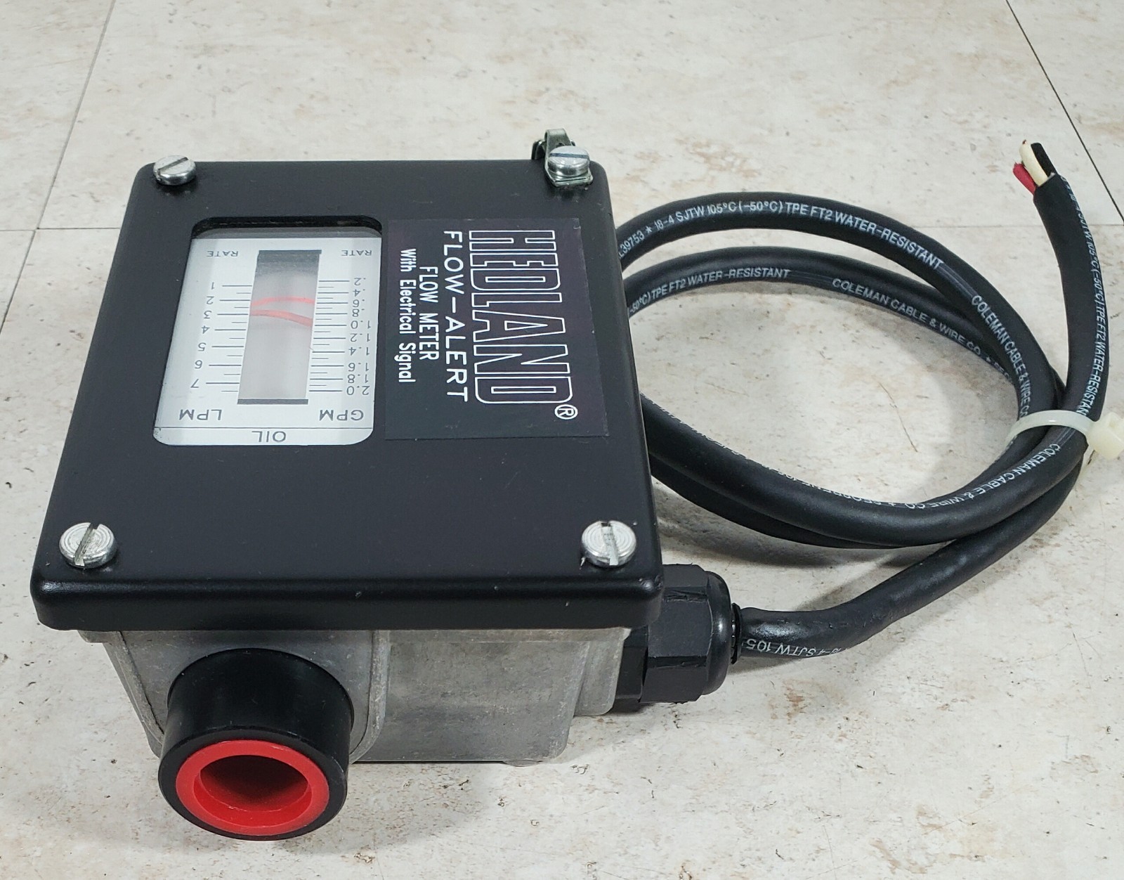 Hedland Flow-Alert Flow Meter w/ Electrical Signal, 3000 PSI Max Oil