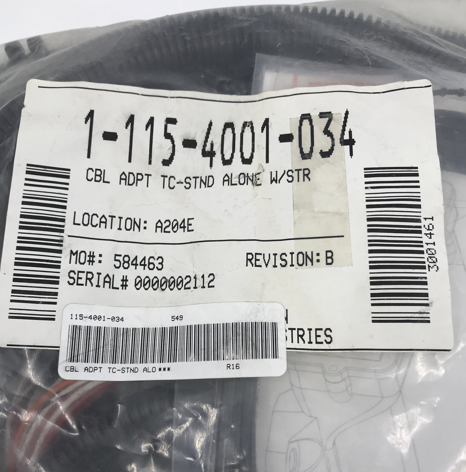115-4001-034 Raven SmarTrax Cable Adaptor TC-Stand Alone With STR