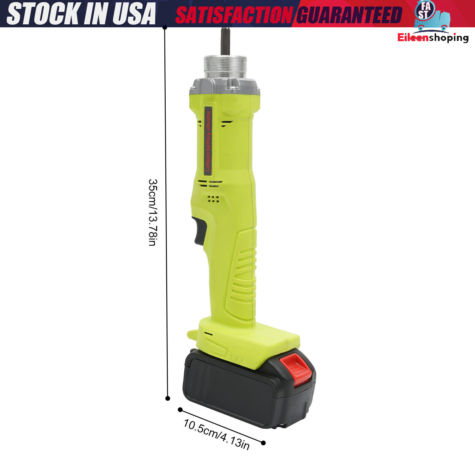 NEW! Cordless Handheld Concrete Vibrator with Battery & Battery Charger 29000rpm