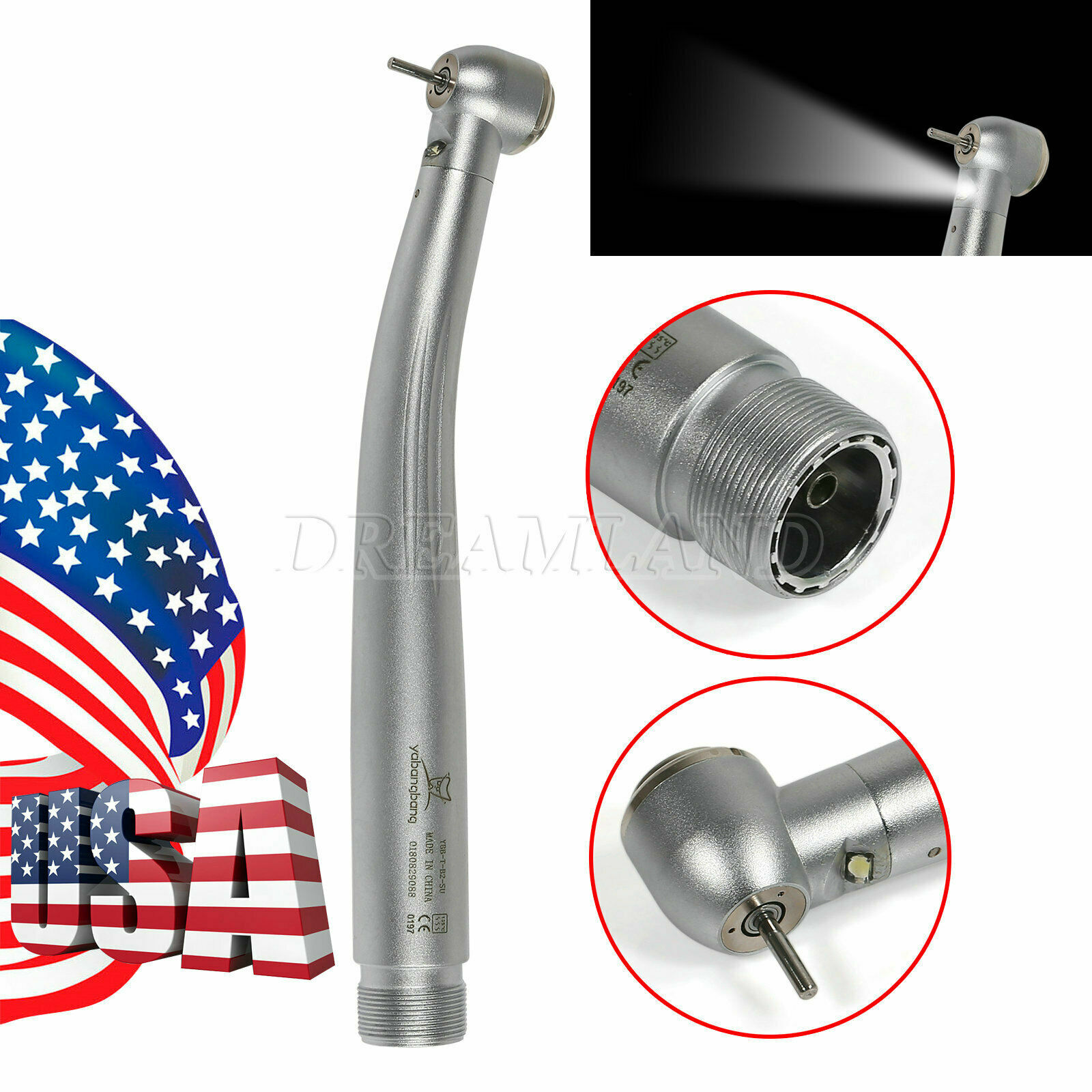 F/ NSK Dental LED High Speed Handpiece/1:5 1:1 Fiber Optic Electric Contra Angle