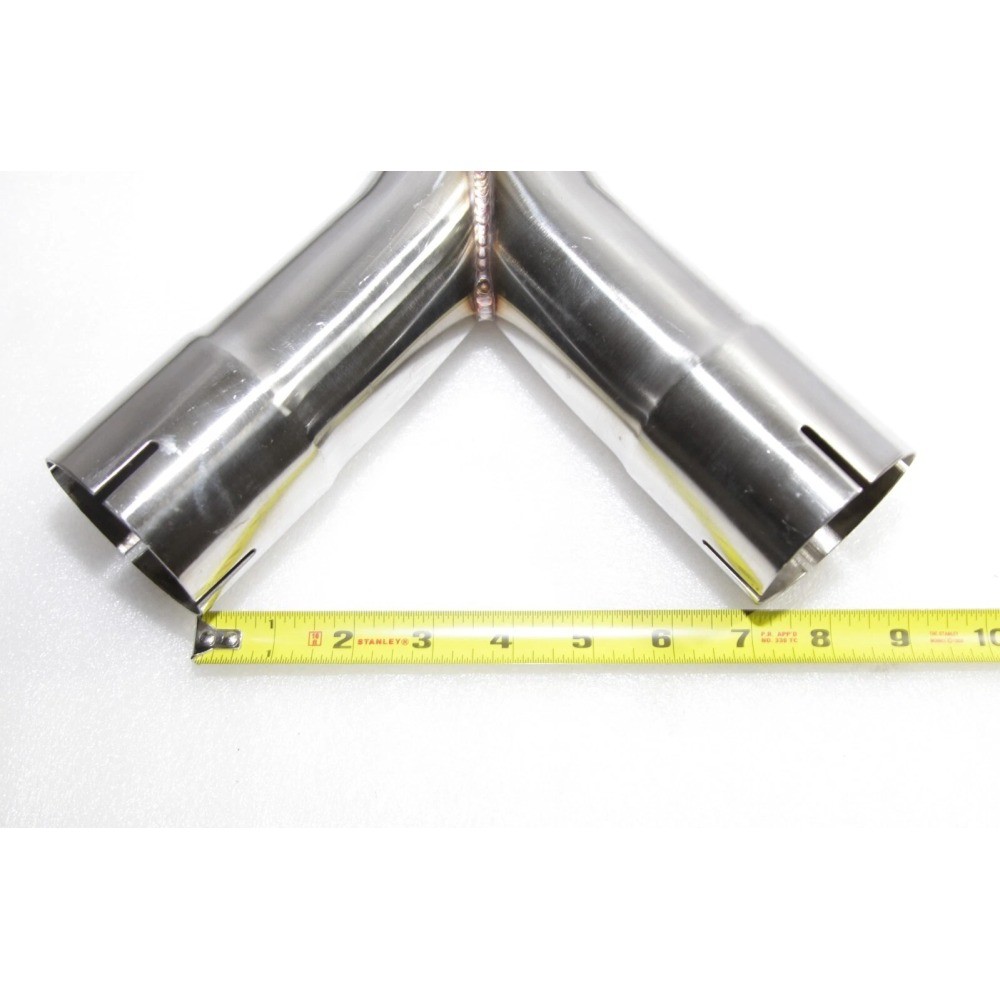 Exhaust X Pipe Universal Dual 2.5 in Inlet/Outlet, Stainless Steel Exhaust Pipe
