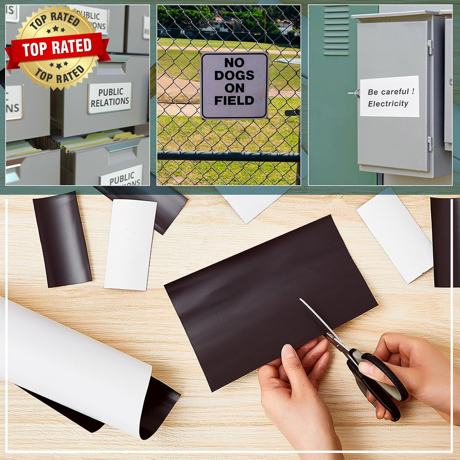 Blank White Surface Magnet Sheets 24 Inch X 10 Feet 30 Mil Magnetic Roll Printab