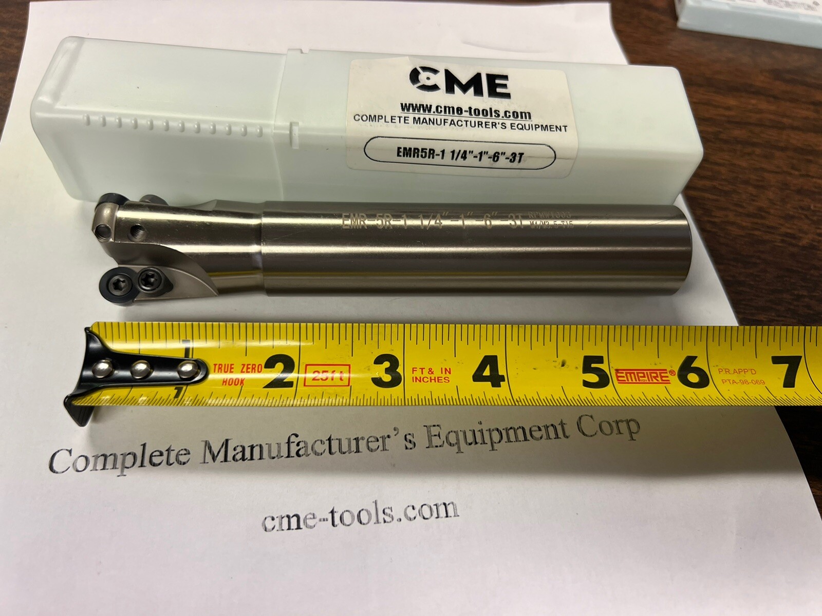 1pc 1-1/4” Corner Radius Index EMR5R end mill & 10 extra RPMW1003MO Round insert
