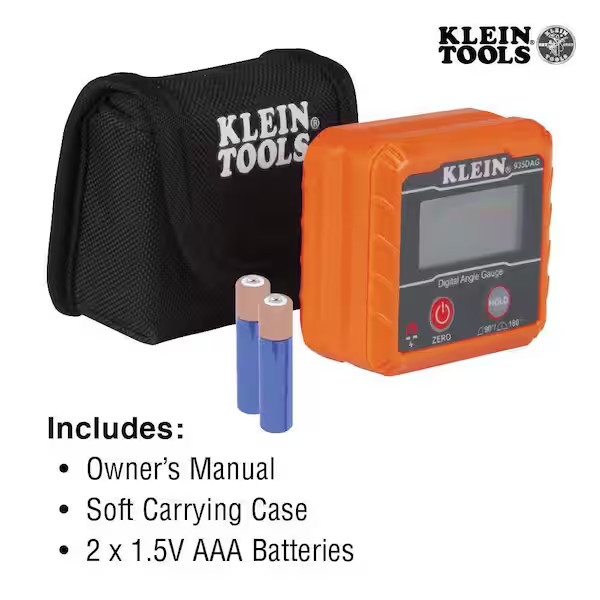 Klein Tools Digital Angle Finder Gauge and Digital Leveler Water/Dust Resistant