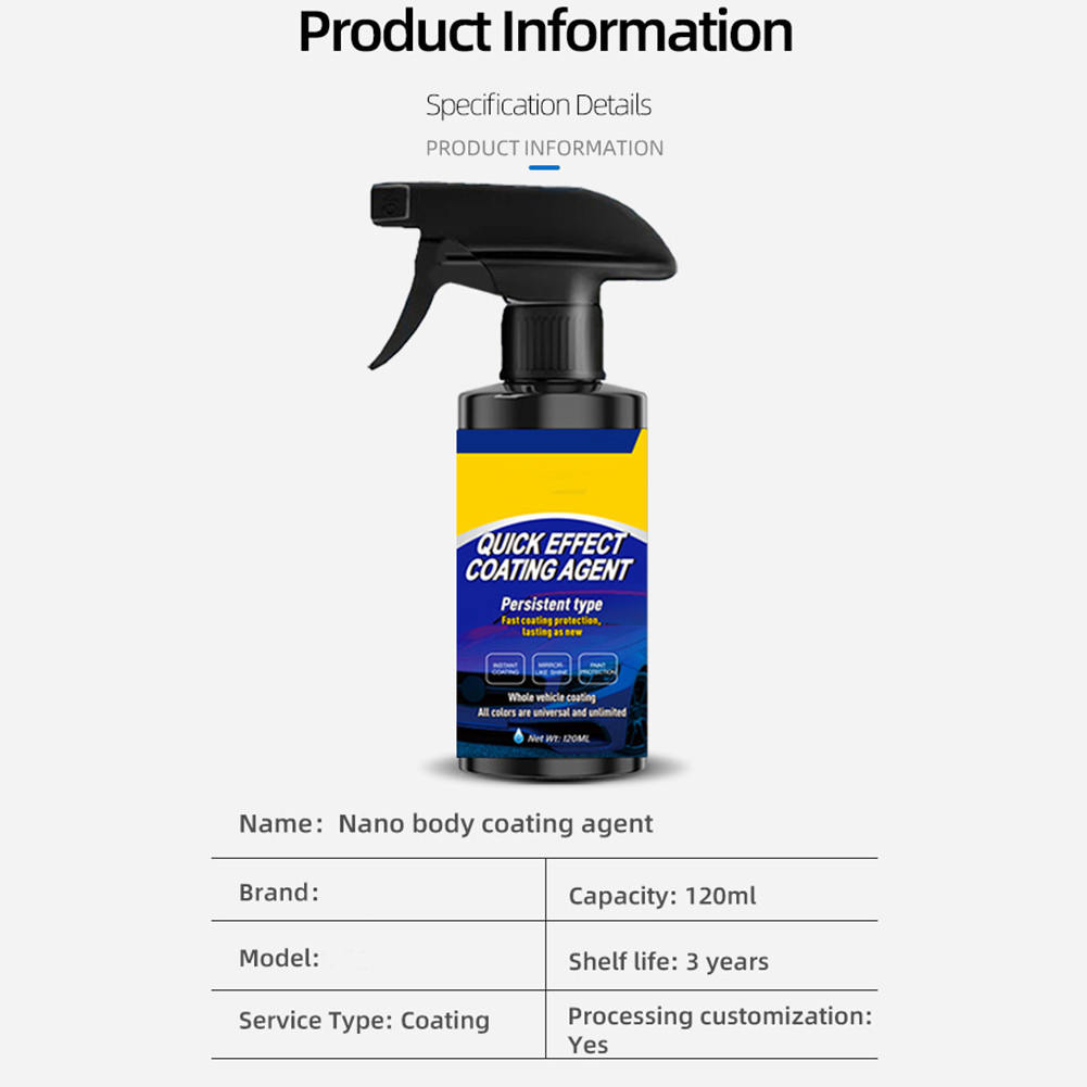 Multi-Functional Coating Renewal Agent 3 in 1 Ceramic Car Coating Spray 120ML