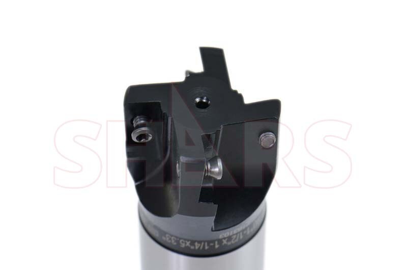 1-1/2 x 1-1/4″ 90° 4FL Indexable End Mill + 4 PCS APKT 1604 Inserts XS[