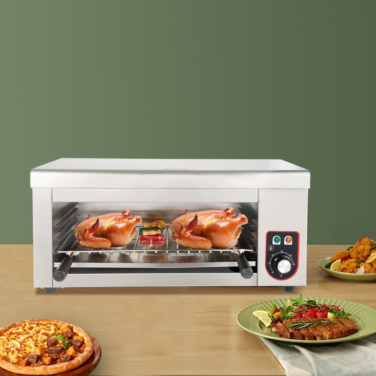 Salamander Broiler Fast Heating Toaster Oven 1500W Grid Electric Cheese Melter