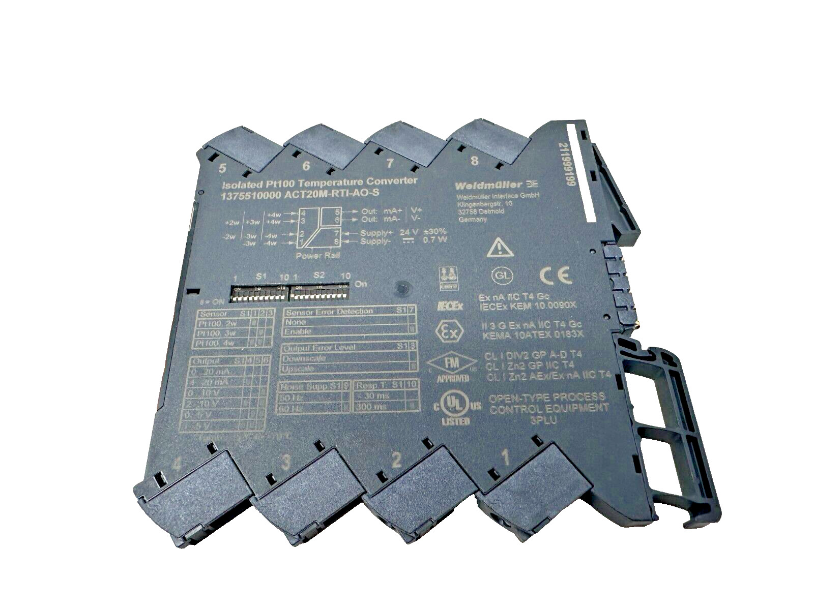 Weidmuller 1375510000 Temperature Converter ACT20M-RTI-AO-S