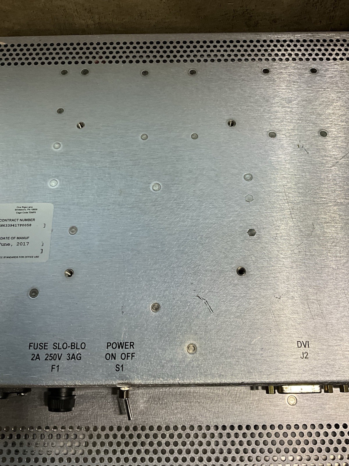 AYDIN DISPLAYS MODEL RFP19 PART NUMBER 356-7089-513 DISPLAY MONITOR