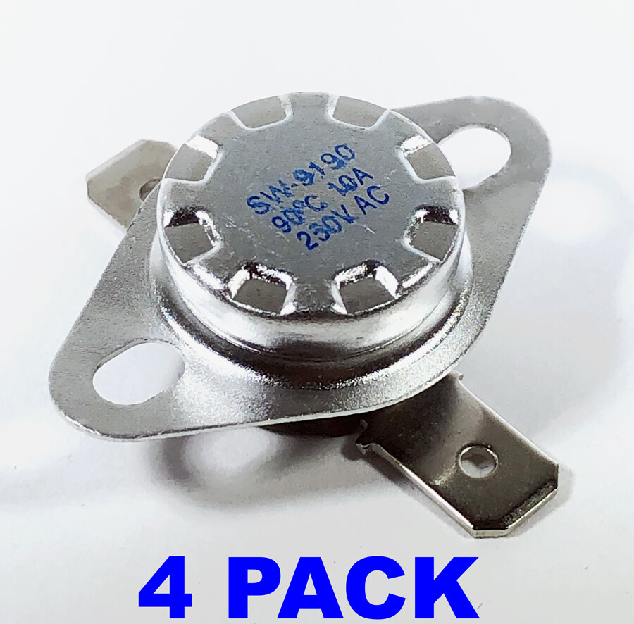 4x KSD301 NORMALLY CLOSE NC 90°C 194°F Thermostat Temperature Thermal Switch 10A