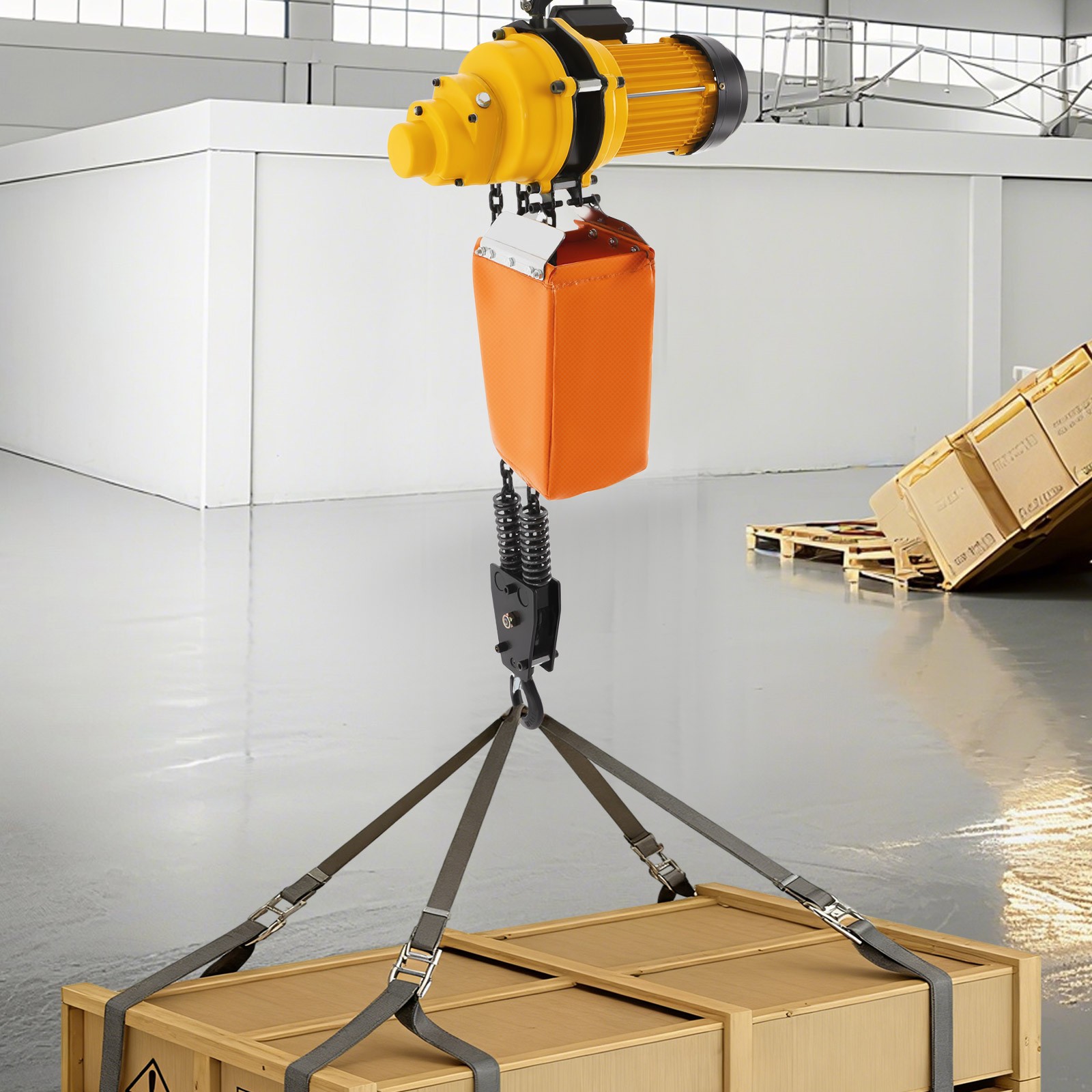1 Ton Electric Chain Hoist & 10FT Double Chain Lifting Single Phrase 20Mn2