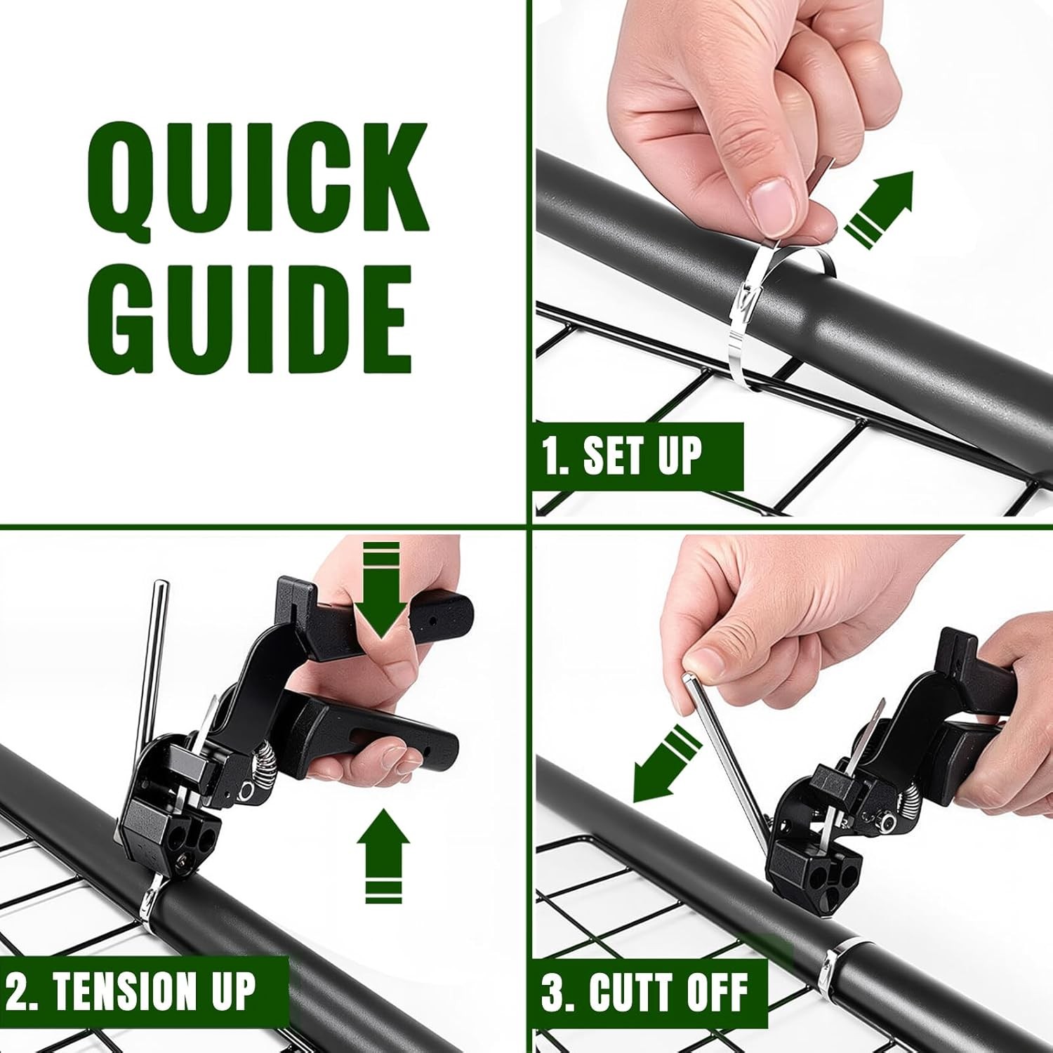 Stainless Steel Zip Ties 100Pcs 11.8In Heavy Duty Cable Tie Gun Kit UV