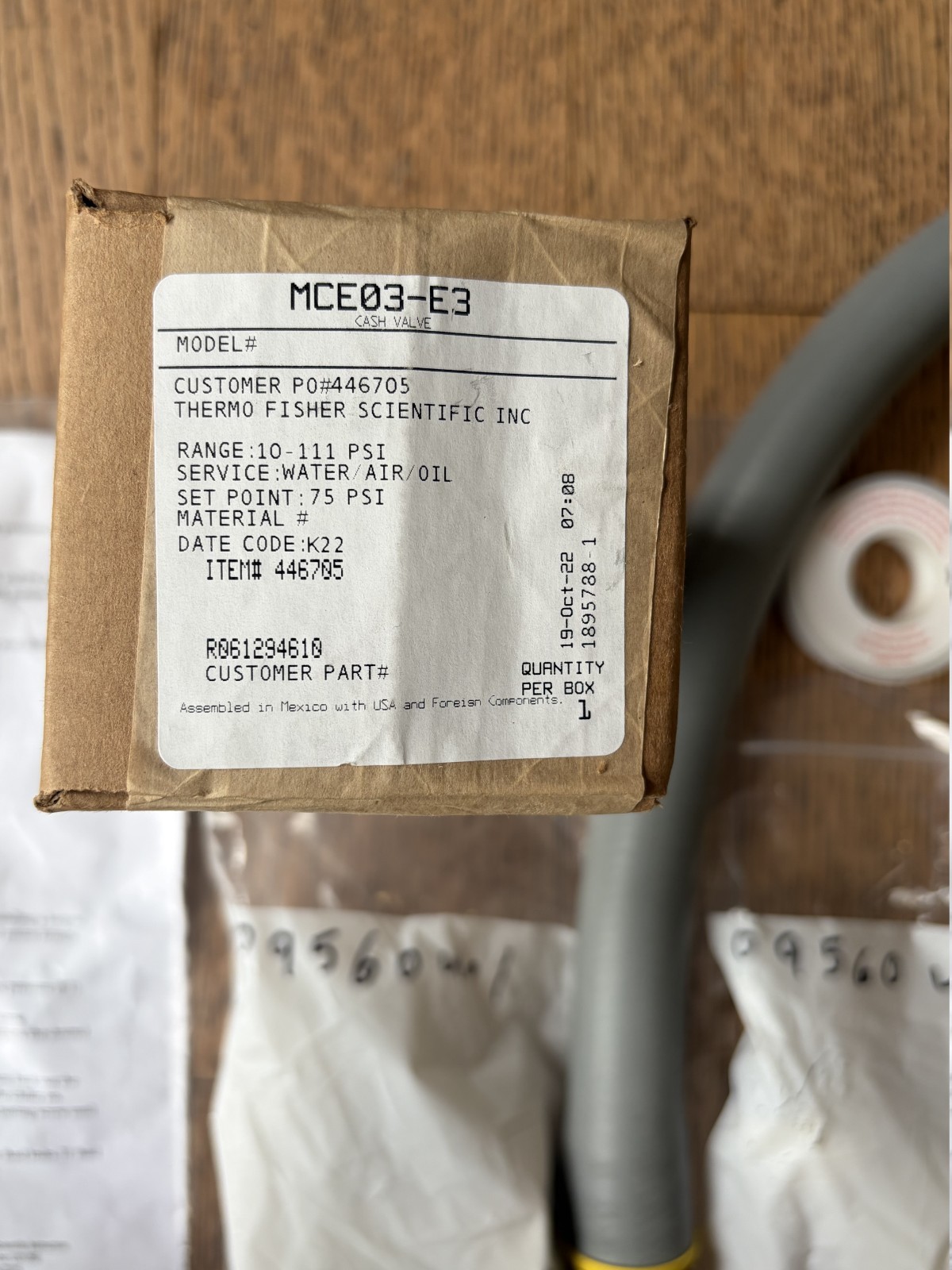 Thermo Fisher MCE03-E3 Pressure Relief Valve Assembly 75 PSI Water Air/Oil NOS
