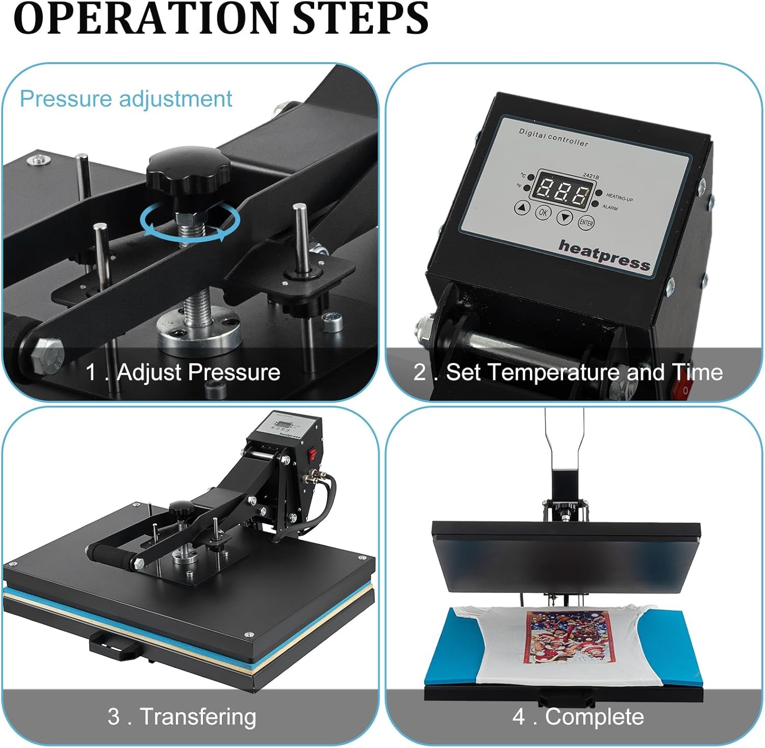 16″ x 24″ Clamshell Heat Press Machine for T-Shirt Digital Transfer Sublimation
