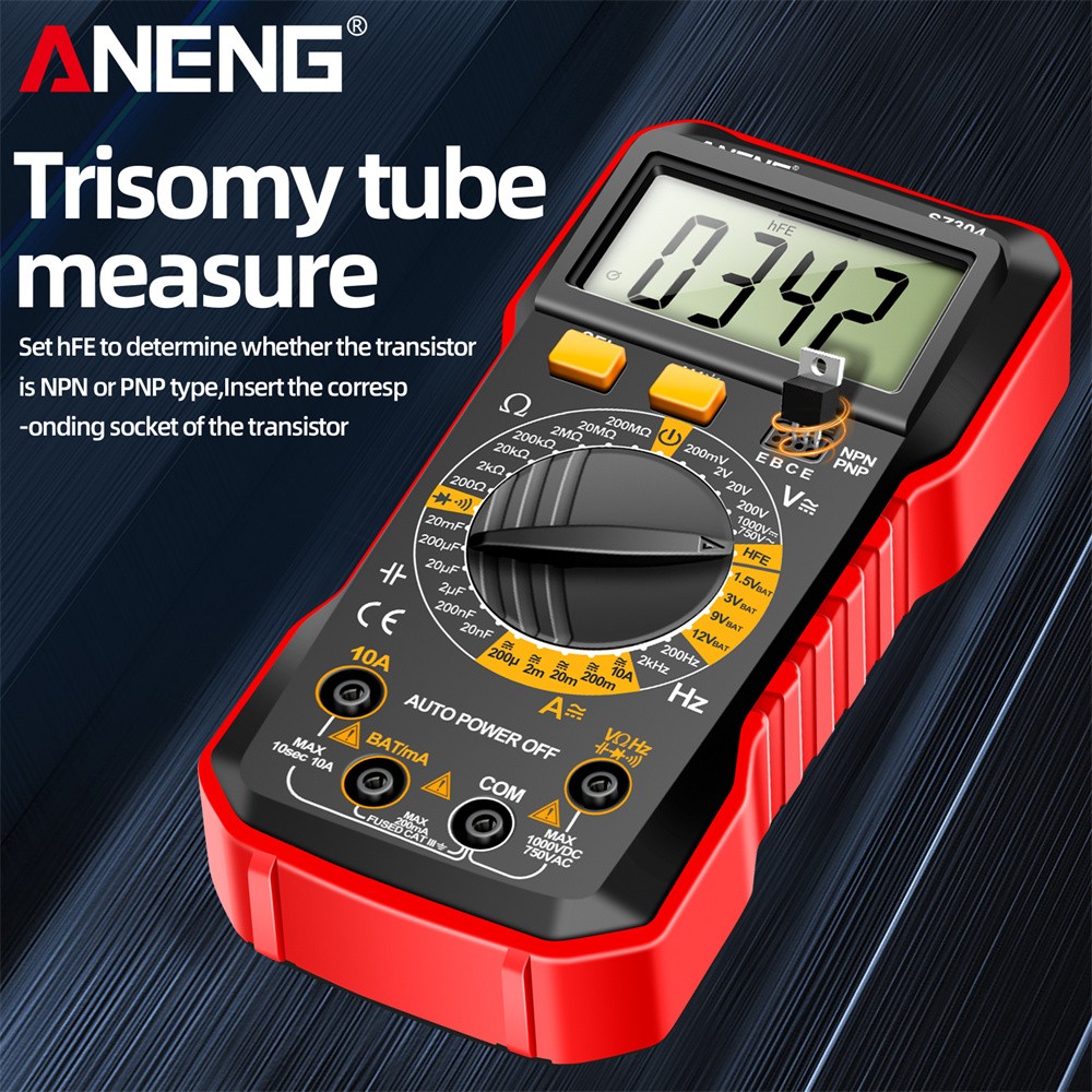 Digital Multimeter Voltmeter AC DC Volt Meter Ohmmeter Auto Range Tester US