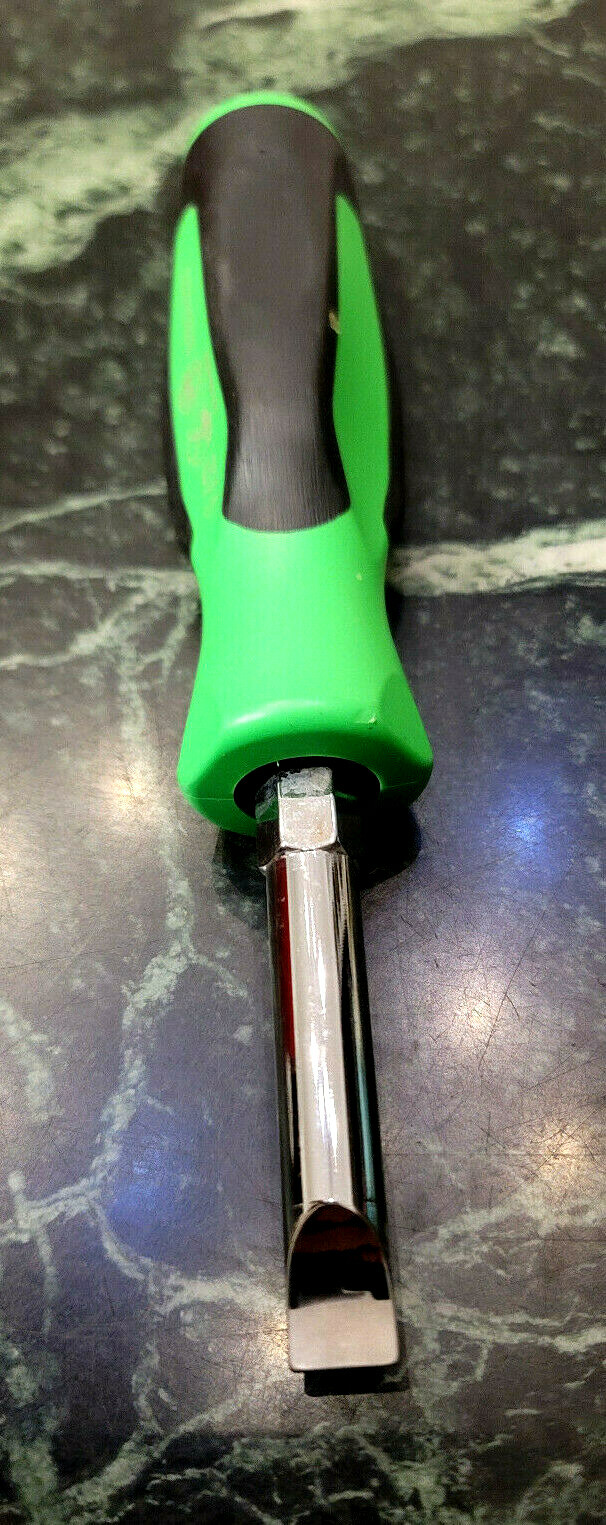 New Snap-on ™ Large Marine Aircraft Flat Slot Plug Screwdriver GREEN Hard Handle