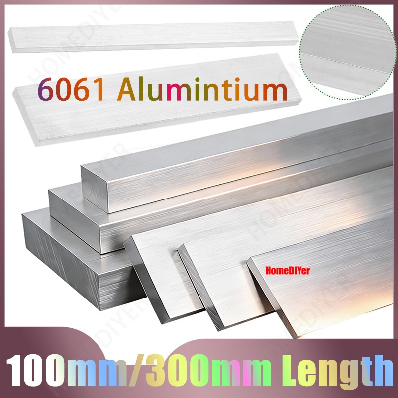 Aluminium Flat Bar Strips Metal 100mm /300mm Length 8mm-50mm Thick Cut To Sizes