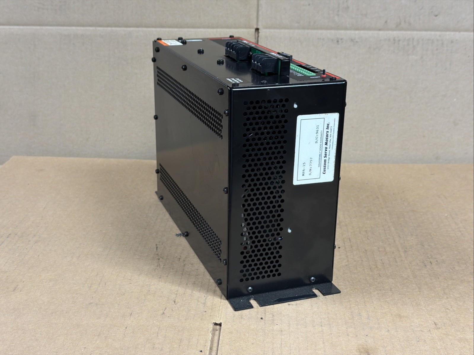 Custom Servo Motors MPA-15 Servo Drive Amplifier 9631 WARRANTY CLEAN FAST SHIP